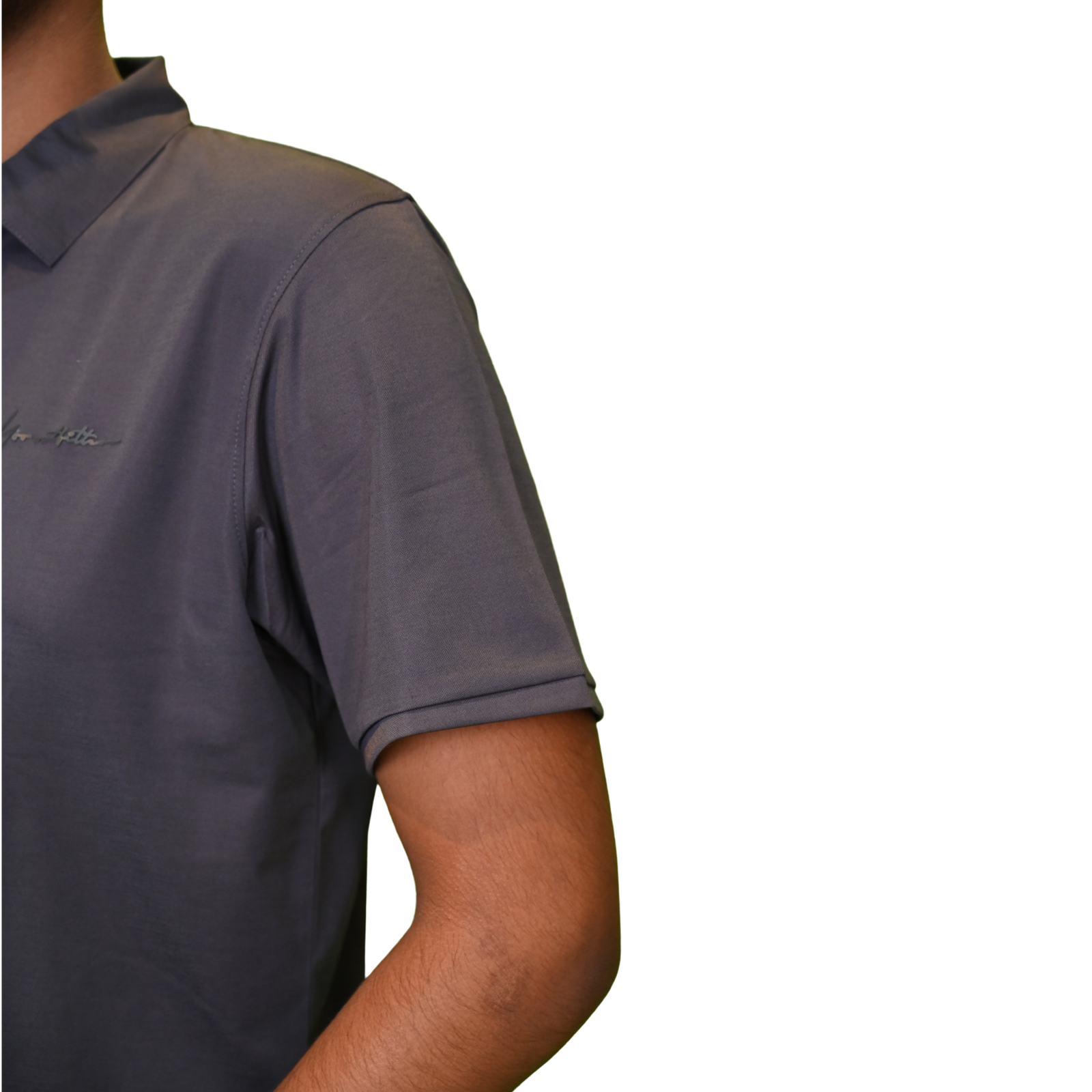 Men T-Shirts with Sports Fabric Dark Still Color - Image 2
