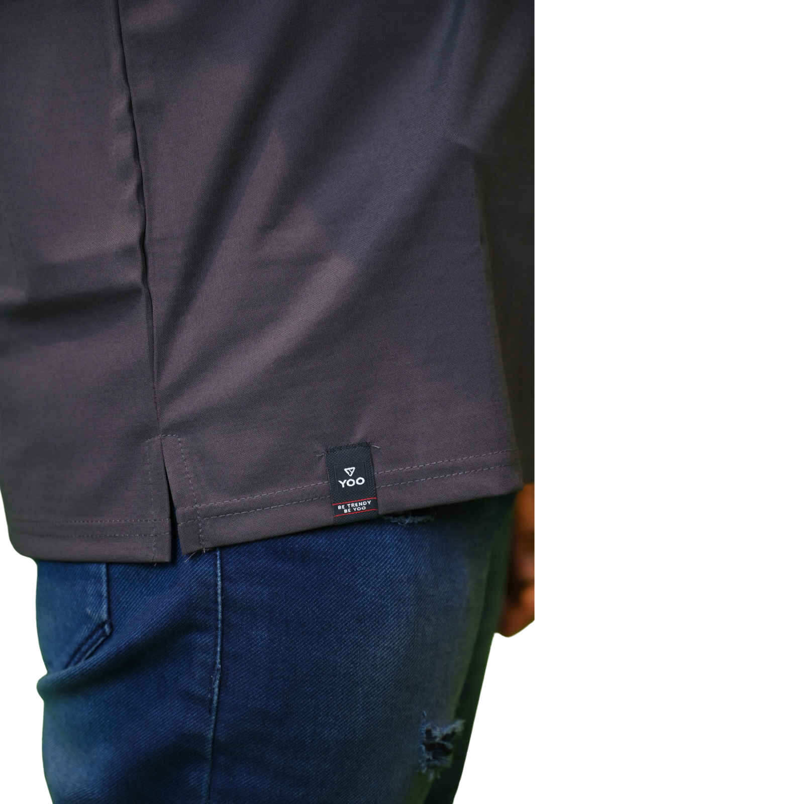 Men T-Shirts with Sports Fabric Dark Still Color - Image 3