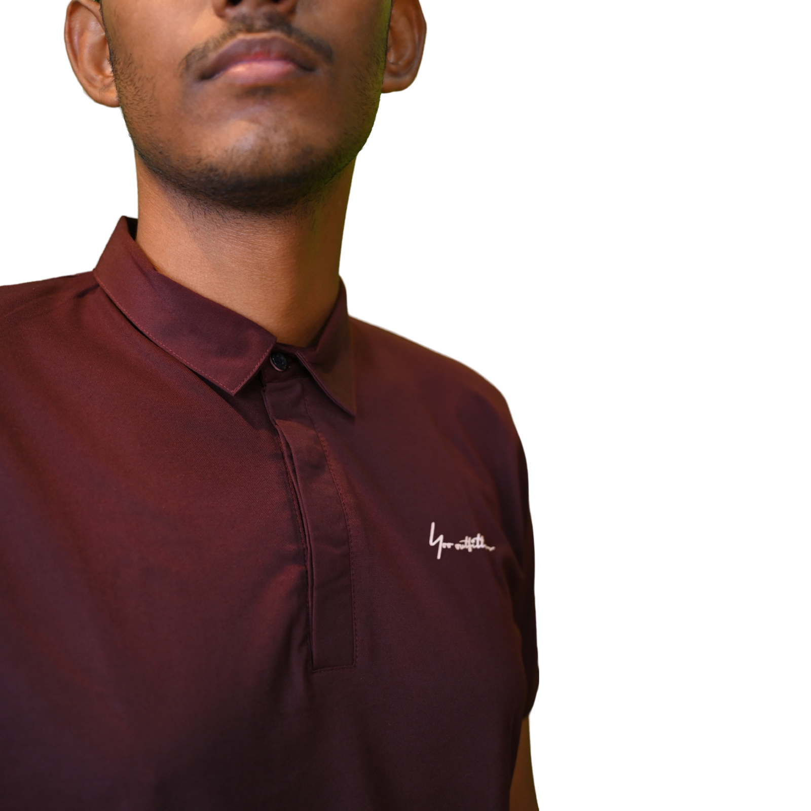 Men's Sports Casual Polo T-Shirt – Chocolate Color - Image 3
