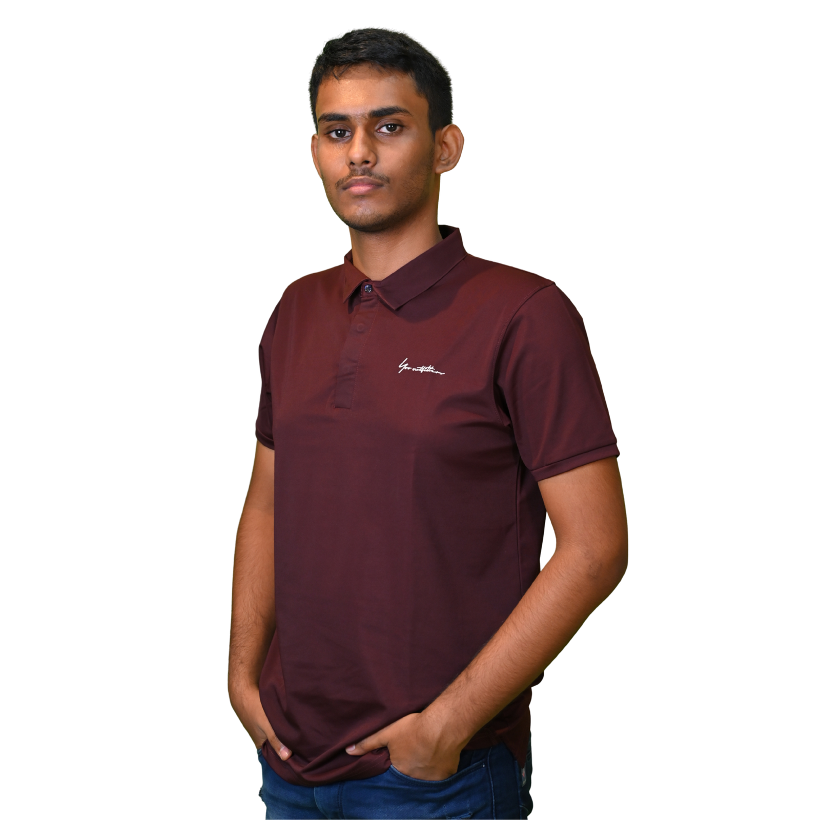 Men's Sports Casual Polo T-Shirt – Chocolate Color - Image 6