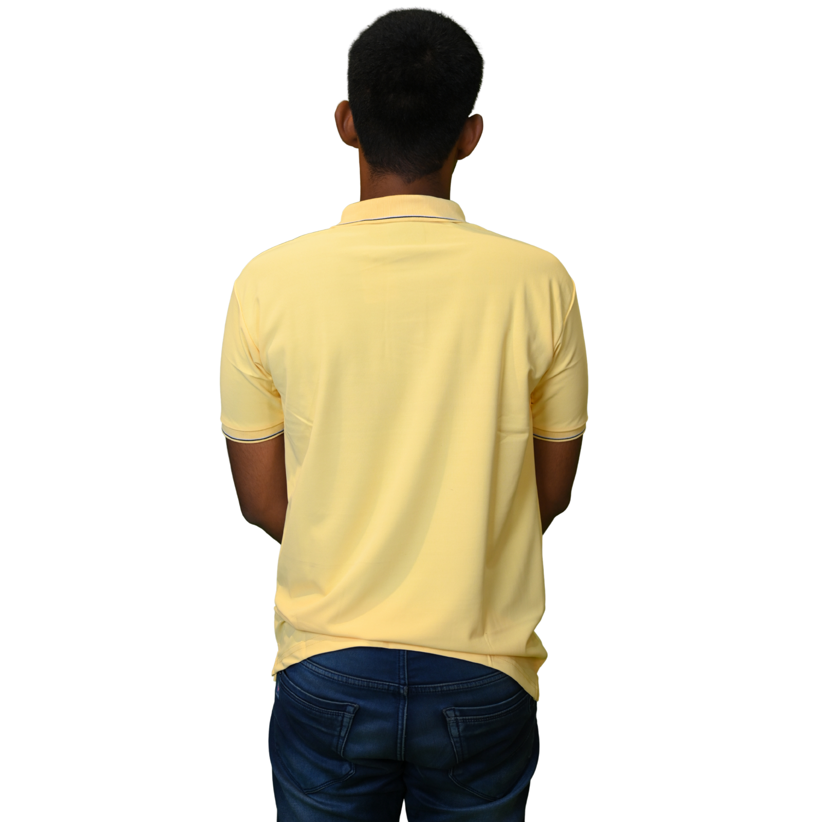 Men's Cotton Lycra (Kulti) Polo T-Shirt – Yellow Color - Image 3