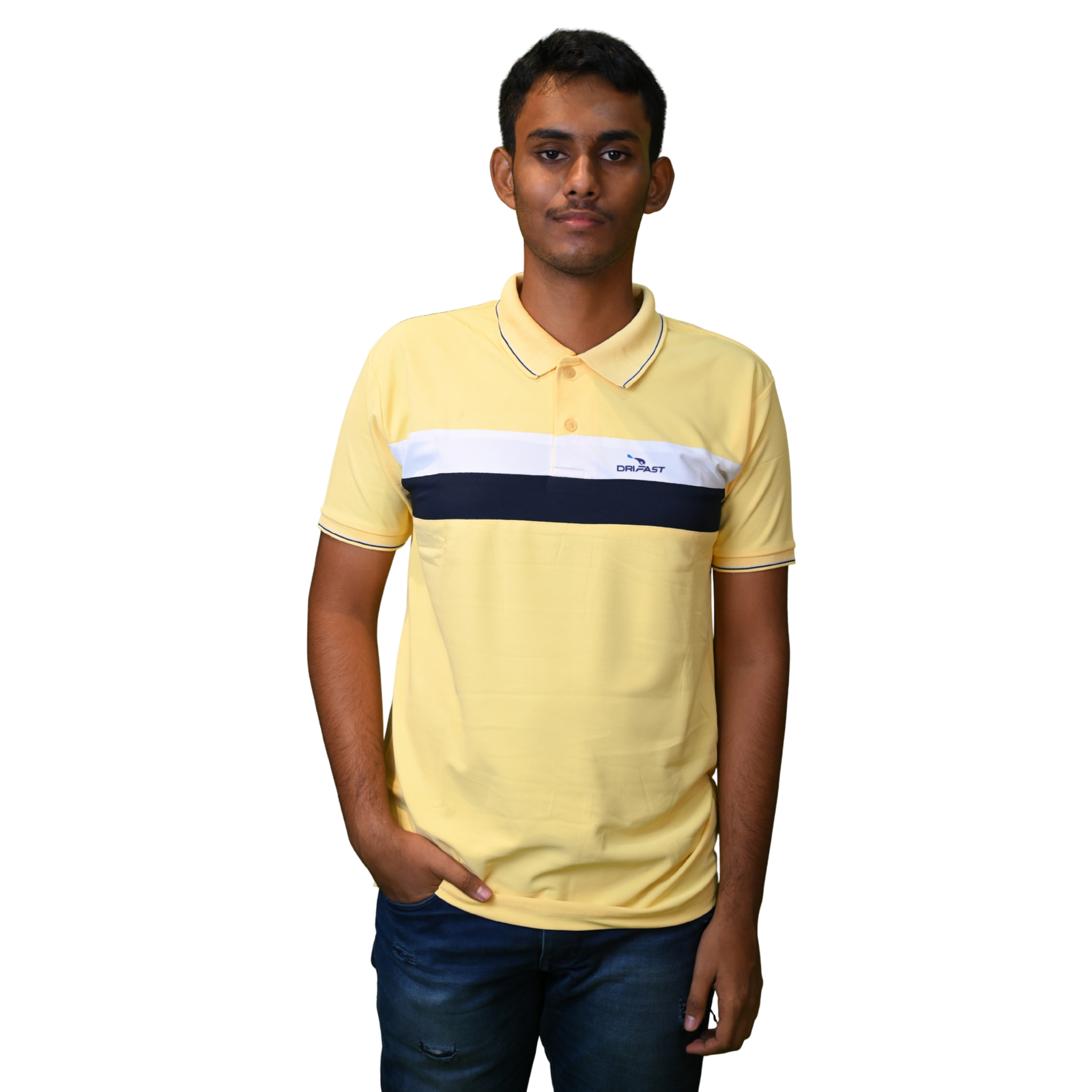Men's Cotton Lycra (Kulti) Polo T-Shirt – Yellow Color